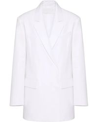 Valentino - Double-Breasted Long-Sleeved Jacket - Lyst