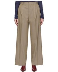 AURALEE - Wool Wide-Leg Pleated Pants - Lyst