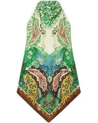 ALÉMAIS - Floral-Jacquard Satin Top - Lyst