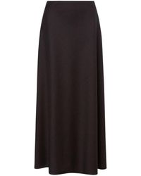 Alberta Ferretti - Dark High-Waisted Midi Skirt - Lyst