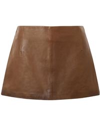 Nour Hammour - Avery Leather Mini Skirt - Lyst
