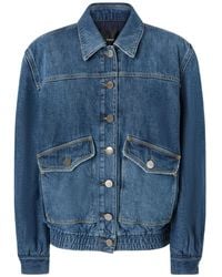 Pinko - Denim Bomber Jacket - Lyst