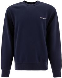 Carhartt - Script Embroidered Crewneck Sweatshirt - Lyst