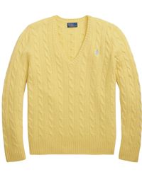 Polo Ralph Lauren - Cable-Knit V-Neck Sweater - Lyst