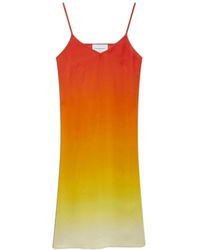 CASABLANCA - Gradient Effect V-Neck Midi Slip Dress - Lyst