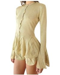 Conner Ives - Knitted Openwork Lace Cardigan - Lyst