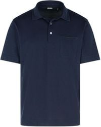 ZEGNA - Short-Sleeved Buttoned Polo Shirt - Lyst