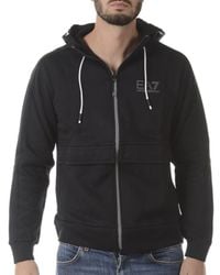 EA7 - Logo Zipper Casual Jacket - Lyst