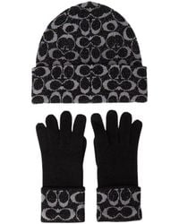 COACH - Gloves And Hat Two-Piece Set - Lyst