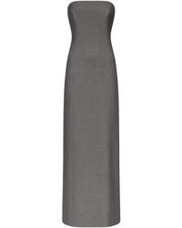Loulou de Saison - Shilo Strapless Bustier Midi Dress - Lyst