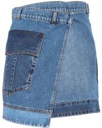 Philosophy Di Lorenzo Serafini - Jeans-Style Wraparound Mini Skirt - Lyst
