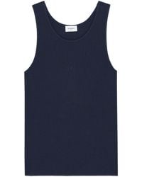 Saint Laurent - Cassandre Ribbed Tank Top - Lyst