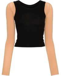 MM6 by Maison Margiela - Two-Toned Numbers-Motif Layered Top - Lyst