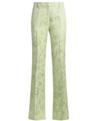 Etro - Jacquard Bootcut Trousers With Floral Motif - Lyst