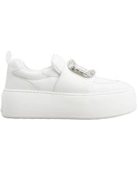 Roger Vivier - Viv' Up Embellished Buckle Sneakers - Lyst