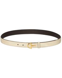Gucci - Thin Belt With Half-Horsebit Buckle - Lyst