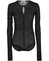 Sportmax - Crewneck Long-Sleeved Jumpsuit - Lyst