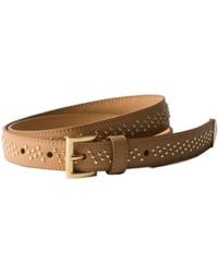 Prada - Leather Belt With Studs - Lyst