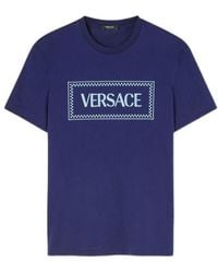 Versace - Logo Printed Crewneck T-Shirt - Lyst