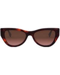Fendi - Eyewear Cat-Eye Frame Sunglasses - Lyst