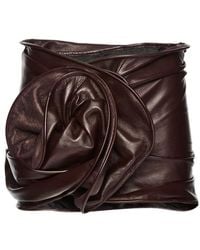 Magda Butrym - Draped Leather Mini Skirt - Lyst