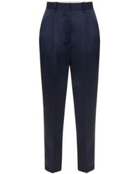 Elisabetta Franchi - Stretch Satin Trousers - Lyst