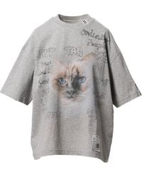 Maison Mihara Yasuhiro - Cat-Print T-Shirt - Lyst