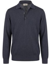 Altea - Button-Fastening Long-Sleeve Polo Shirt - Lyst