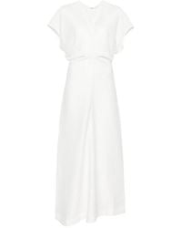 TOTEME - Totême Slouch Waist Crewneck Maxi Dress - Lyst