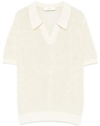 DUNST - Short-Sleeved Knit Polo Shirt - Lyst