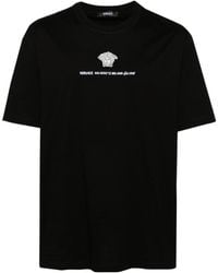 Versace - Logo-Embroidered Crewneck T-Shirt - Lyst