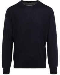 ZEGNA - Long Sleeved Crewneck Knitted Top - Lyst