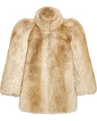 Saint Laurent - Short Shearling Coat - Lyst