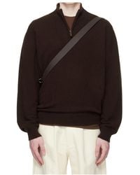 Ssstein - Cashmere Knitted Half-Zip Long-Sleeved Sweater - Lyst