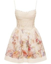 Zimmermann - Beaded Corset Mini Dress - Lyst