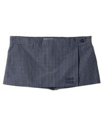Miu Miu - Check-Pattern Skorts - Lyst