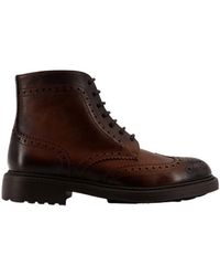 Doucal's - Lace-Up Brogue Boots - Lyst