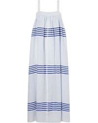 lemlem - Striped Cotton-Gauze Midi Dress - Lyst