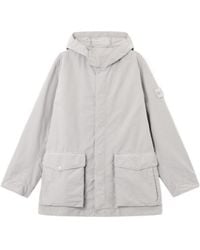 Stone Island - David Light-Tc Hooded Logo-Patch Jacket - Lyst