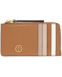 Tory Burch - Robinson Double-T Leather Cardholder - Lyst