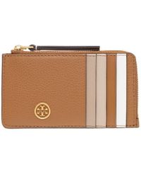 Tory Burch - Logo-Plaque Leather Wallet - Lyst