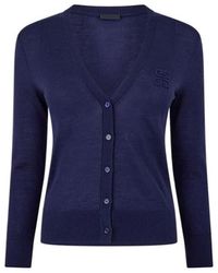 Givenchy - Embroidered 4G V-Neck Cardigan - Lyst