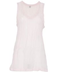TOTEME - Totême Crinkled Sleeveless Gauze Tank Top - Lyst