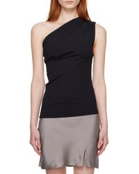 Anine Bing - Camila One-Shoulder Ribbed Top - Lyst