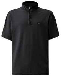 C.P. Company - Logo-Patch Piqué Polo Shirt - Lyst