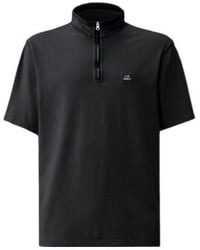 C.P. Company - Logo-Patch Piqué Polo Shirt - Lyst