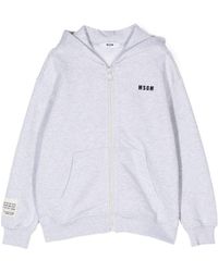 MSGM - Long Sleeved Hooded Hooded Sweater - Lyst