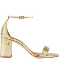 Jennifer Chamandi - Metallic Leather Sandals - Lyst