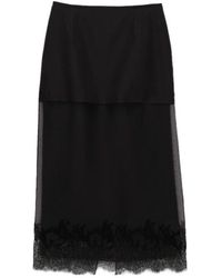 Carven - Sheer Lingerie Skirt - Lyst