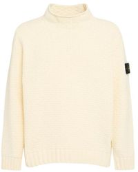 Stone Island - Cotton Chenille Crewneck Sweater - Lyst
